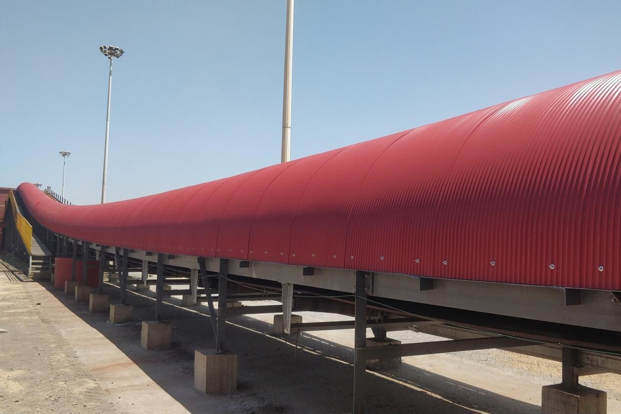 Система ленточного конвейера причала порта