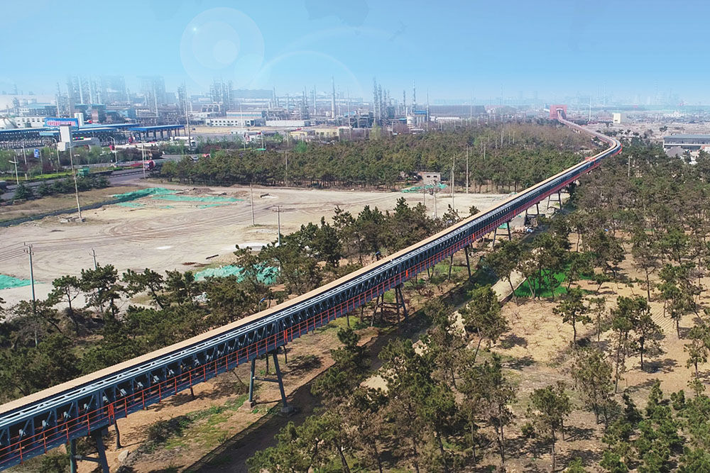 Ланьшань порт руды транспортировки системы труба ленточный конвейер двойной линии проект