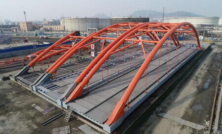 Steel-approach-bridge-project-of-oil-wharf-in-Lans