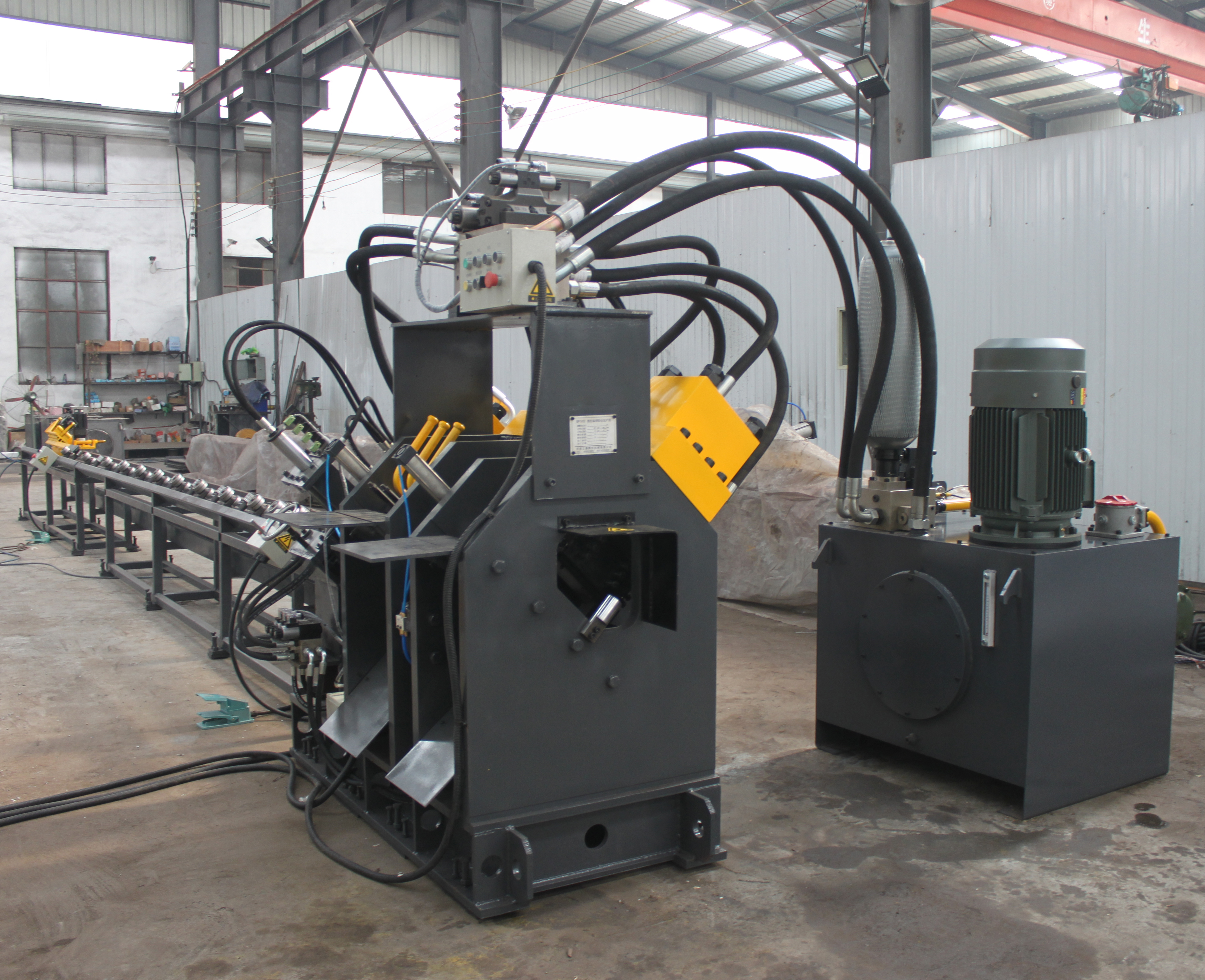 Flat Bar CNC Punching Marking Shearing Line