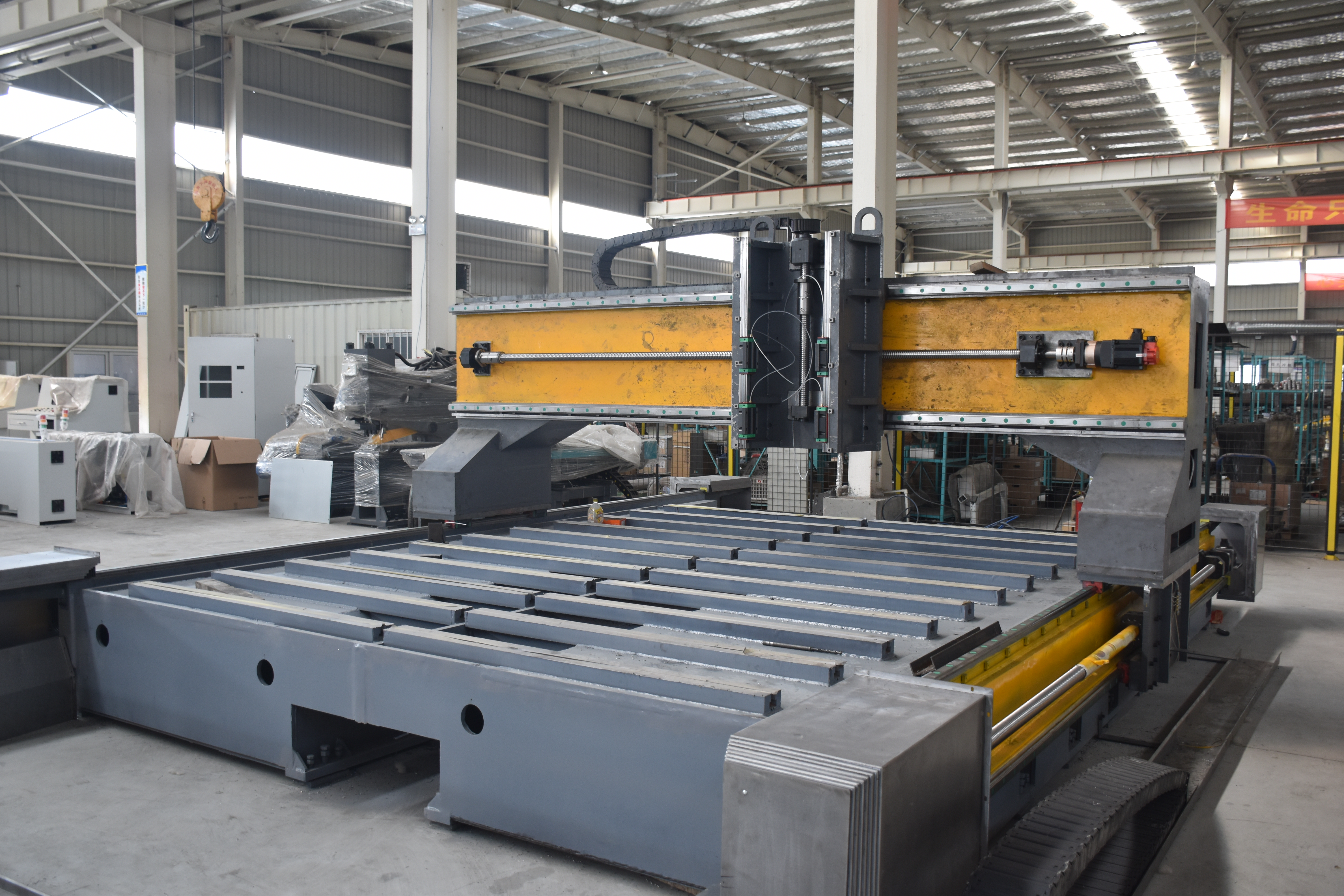 Testing of CNC Steel Plate Drilling Machine