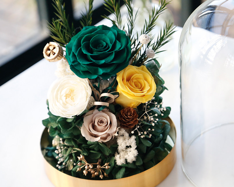 Preserved Rose in Glass Dome