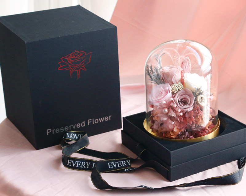 Preserved Rose in Glass Dome