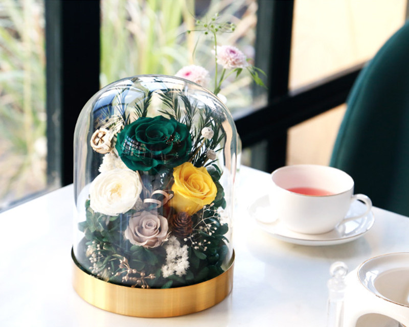 Preserved Rose in Glass Dome