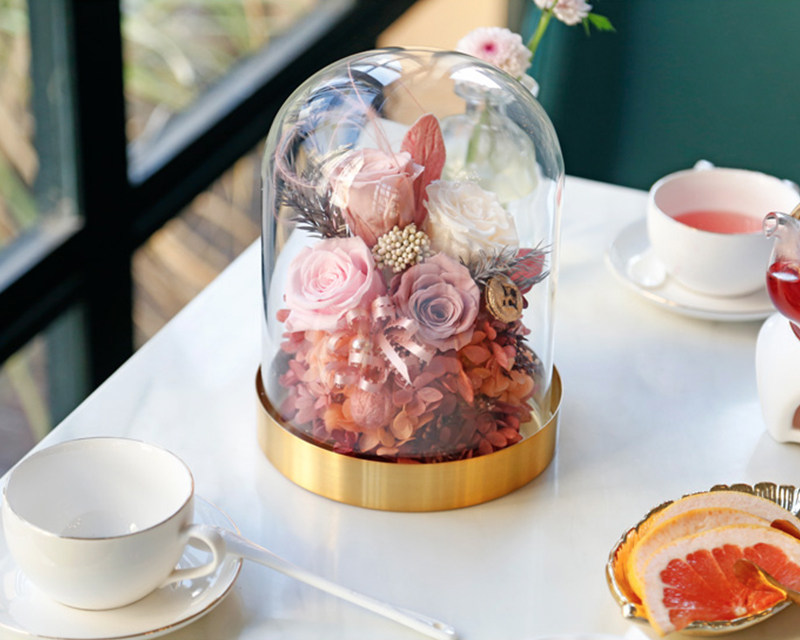 Preserved Rose in Glass Dome