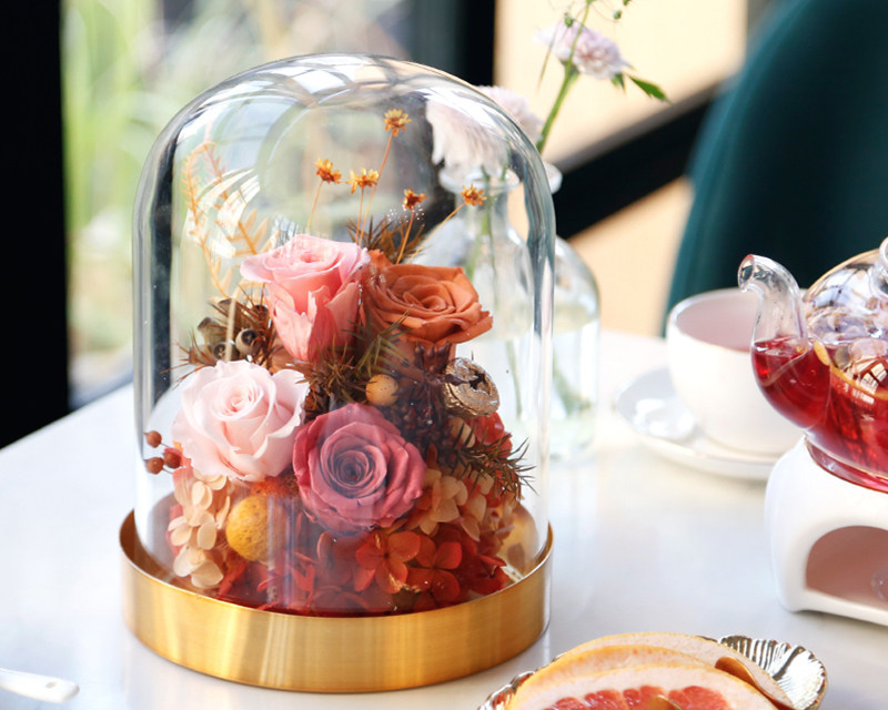 Preserved Rose in Glass Dome
