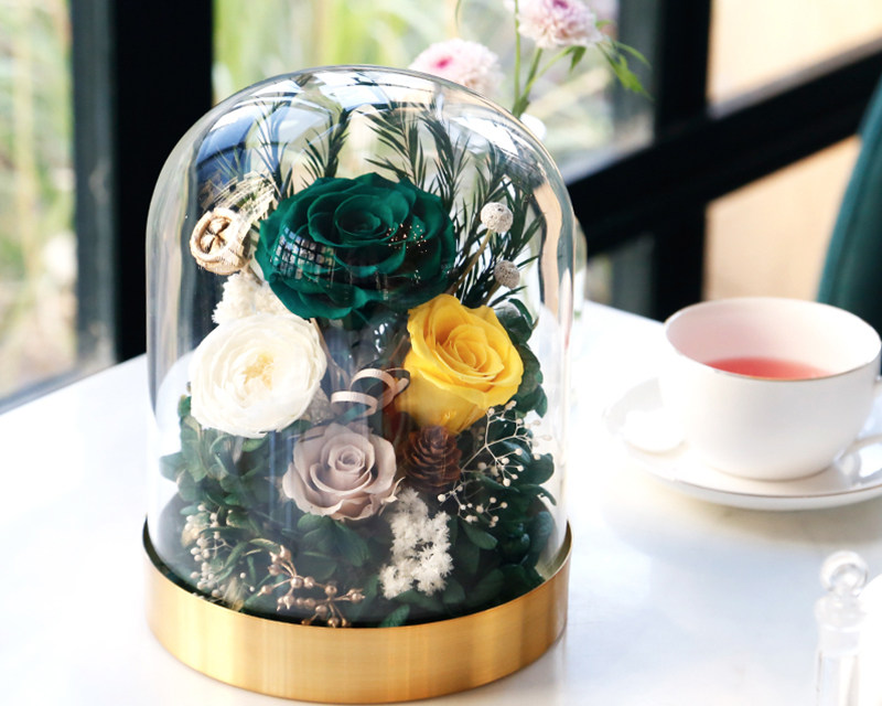 Preserved Rose in Glass Dome