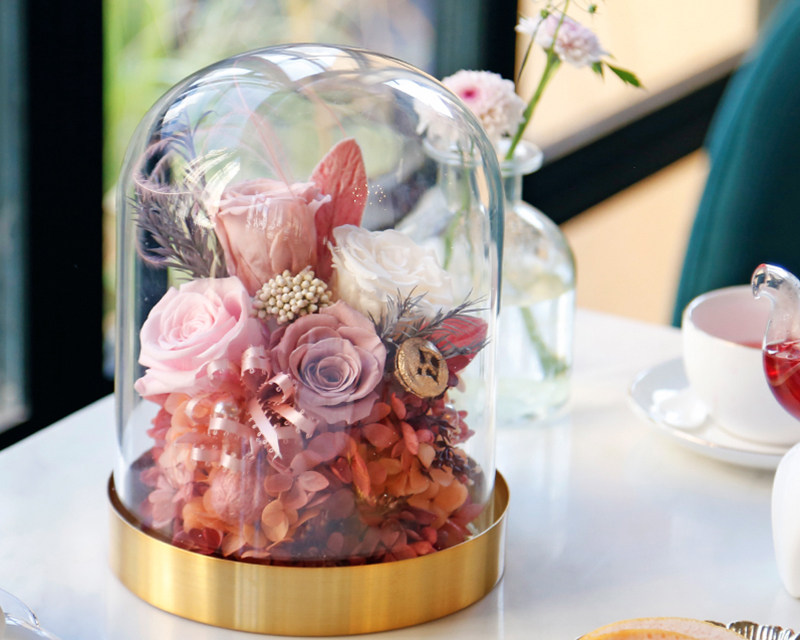 Preserved Rose in Glass Dome