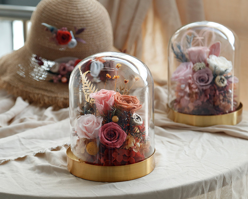 玻璃罩永生玫瑰