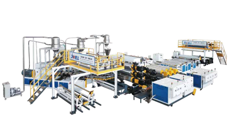 JWELL-PVC banner High Polymer Composite Waterproof Roll Extrusion Line