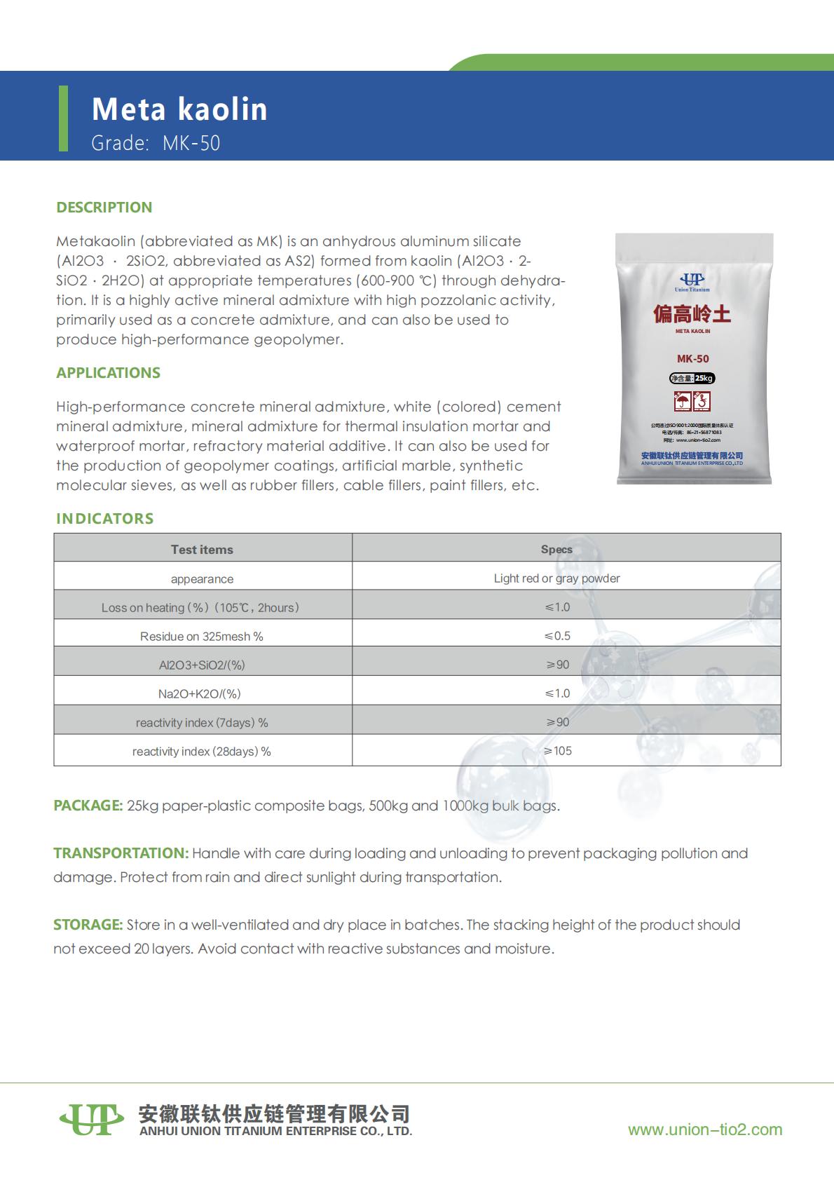 META KAOLINE MK-50_00 META KAOLINE MK-50_00