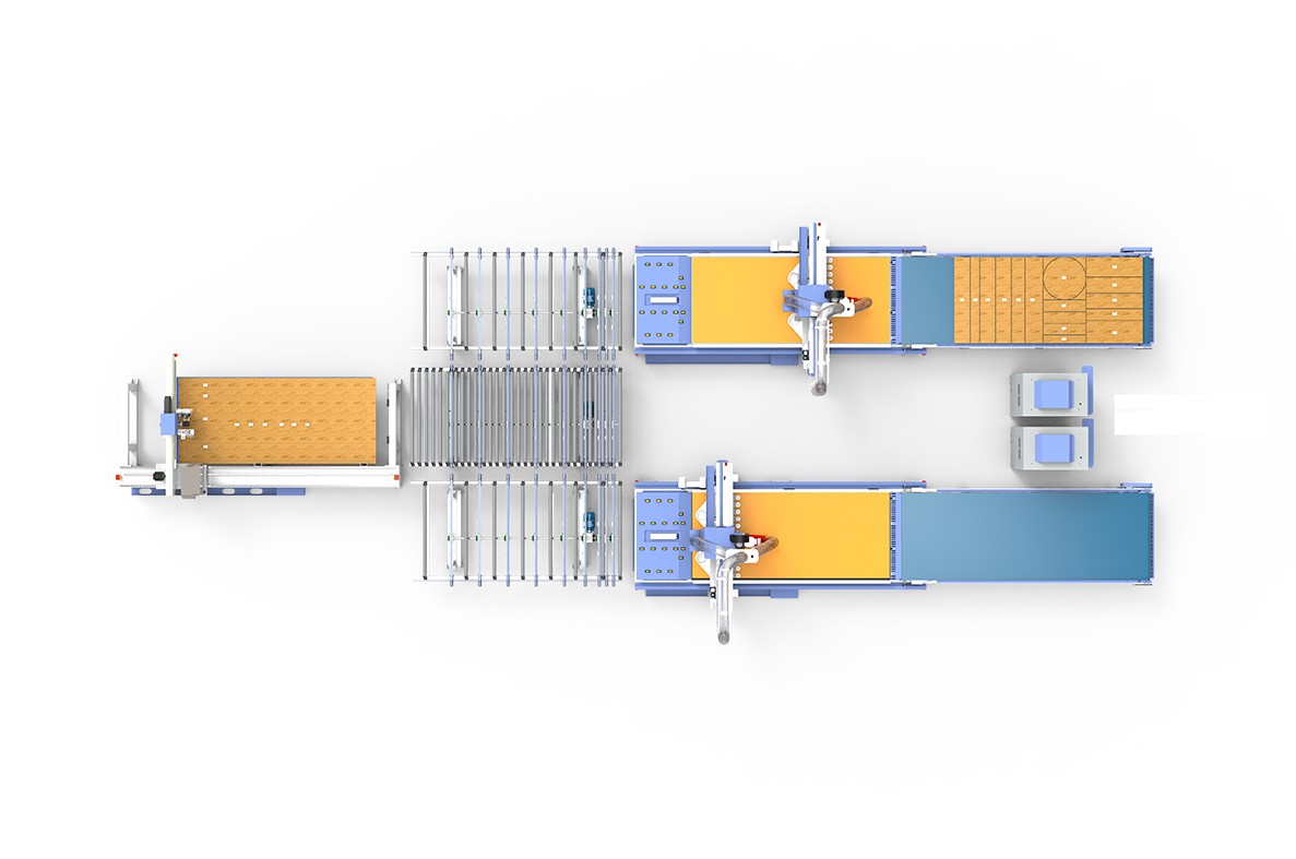 Интеллектуальная линия резки «один привод-два» KAU-C1D2