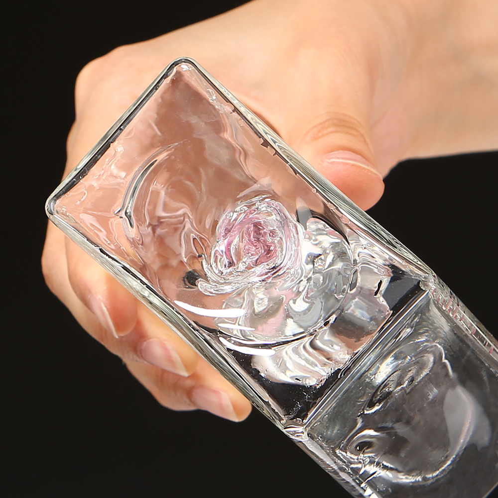 botella de vidrio de llama