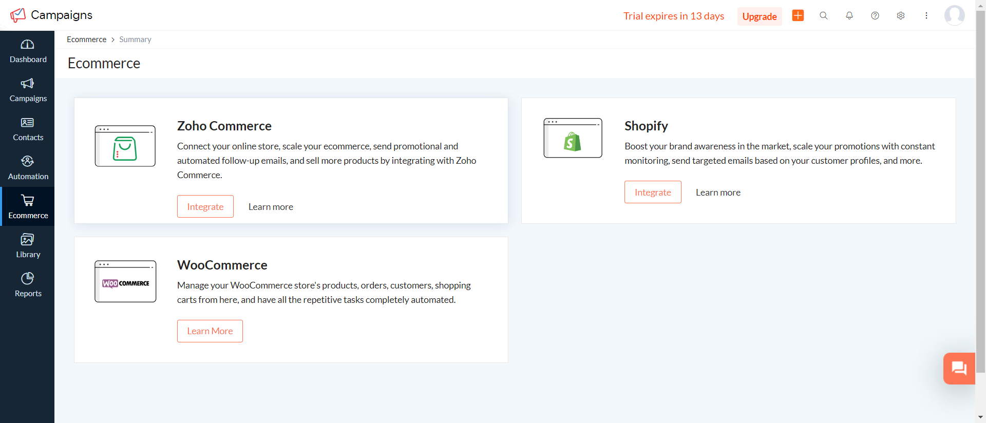 zoho campaigns集成