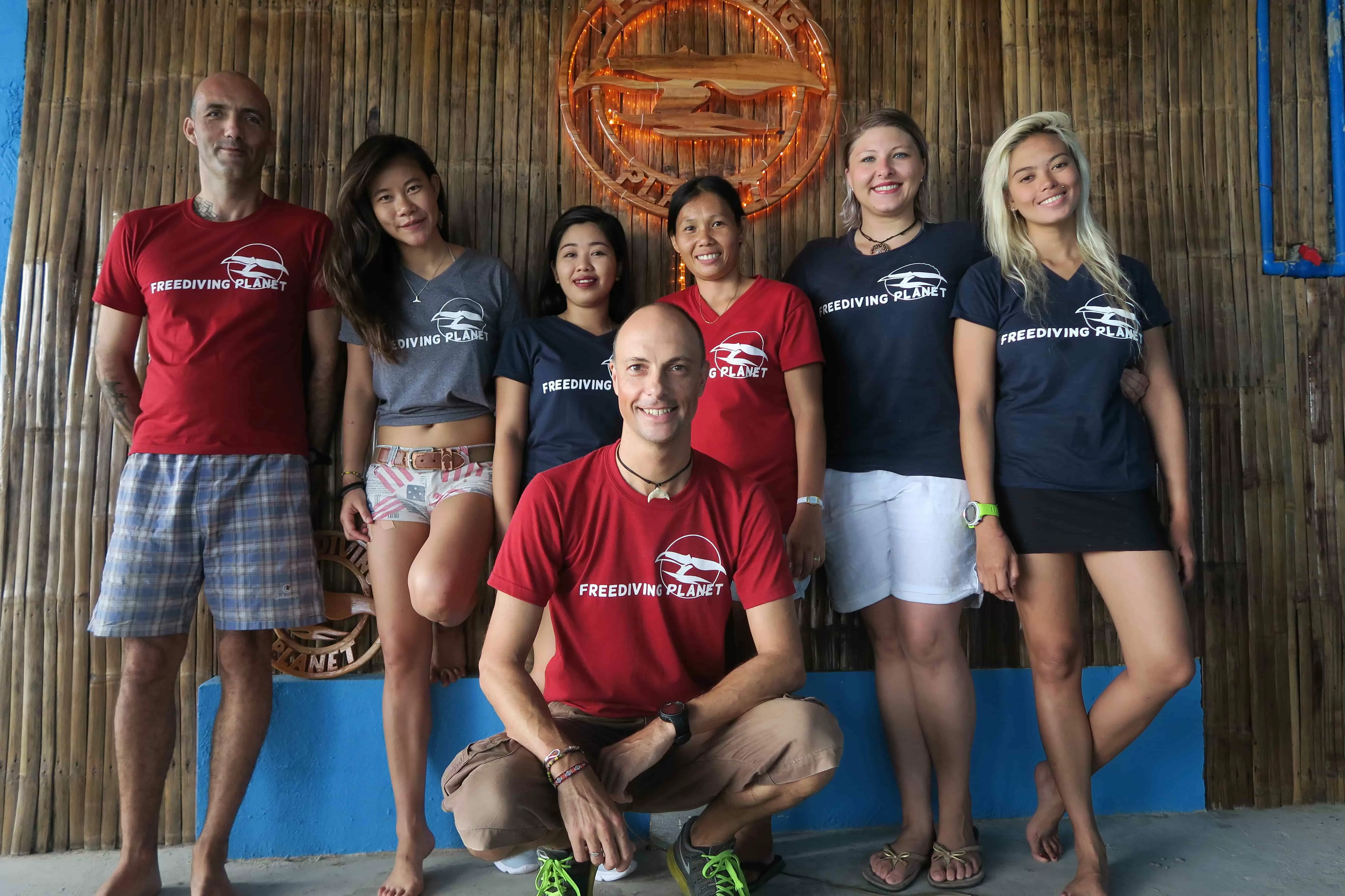 zoho with freediving team