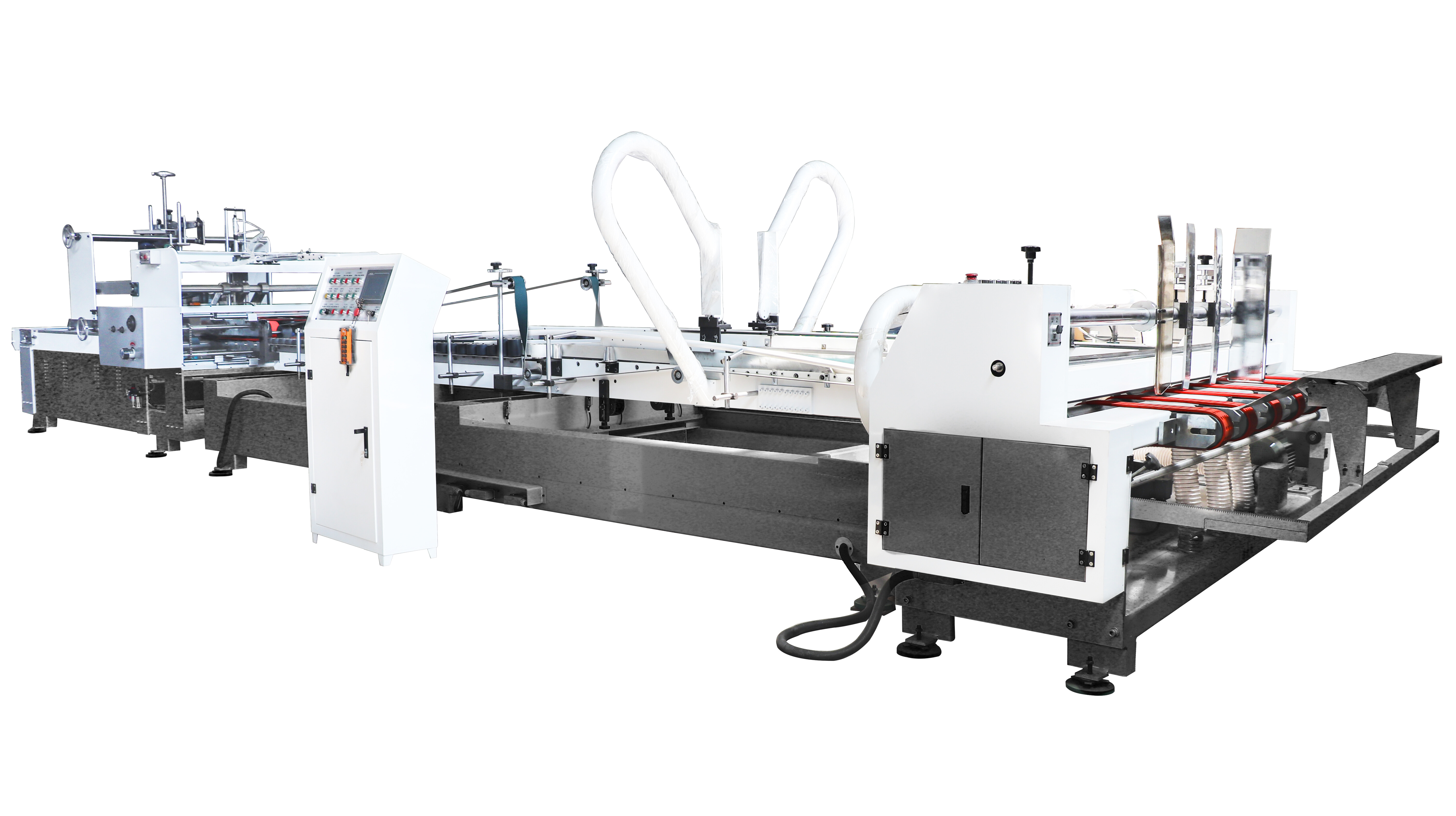 Máquina automática de atado de cajas de plástico dobladas