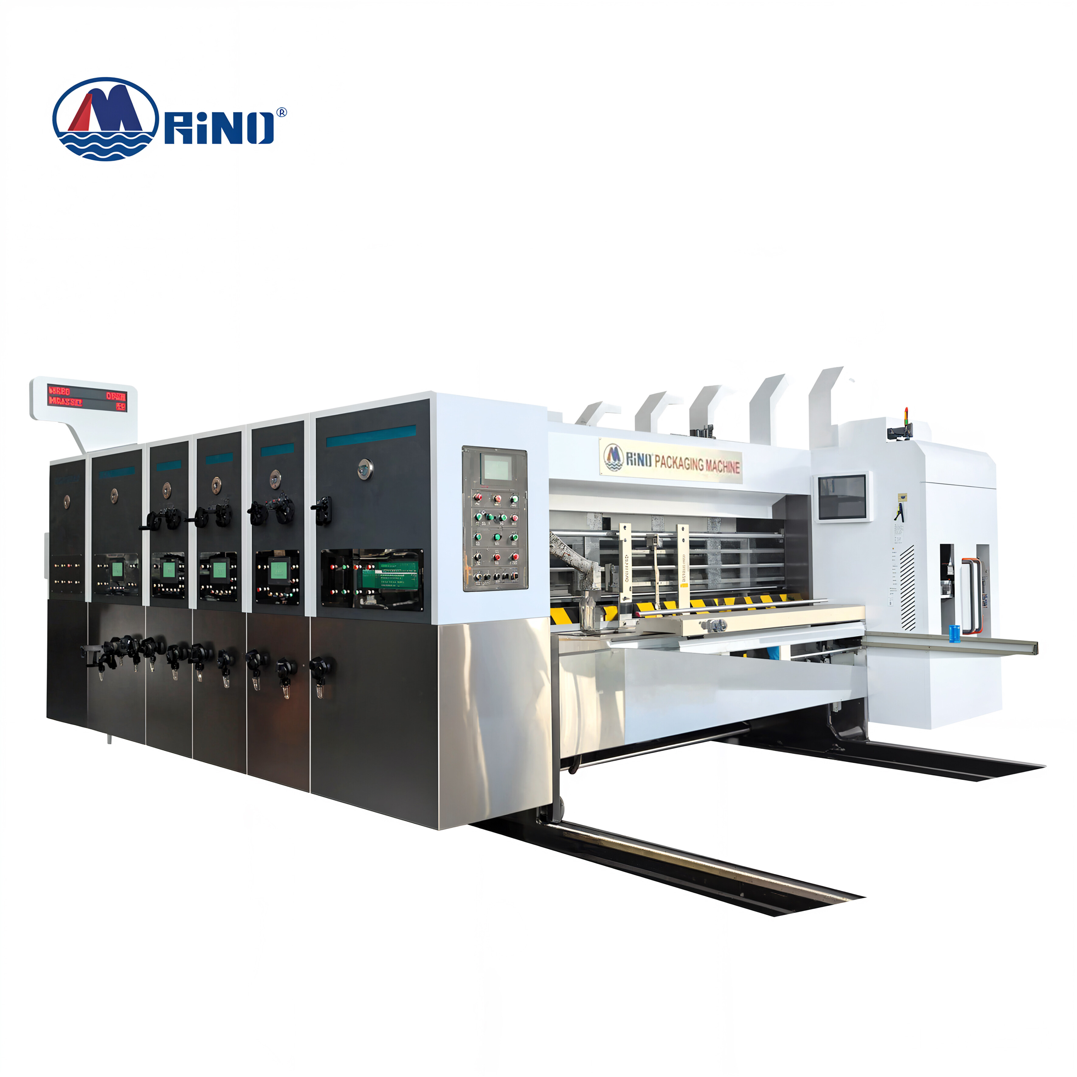 Alimentación de borde delantero de alta velocidad Impresión tricolor Máquina  de troquelado ranurada