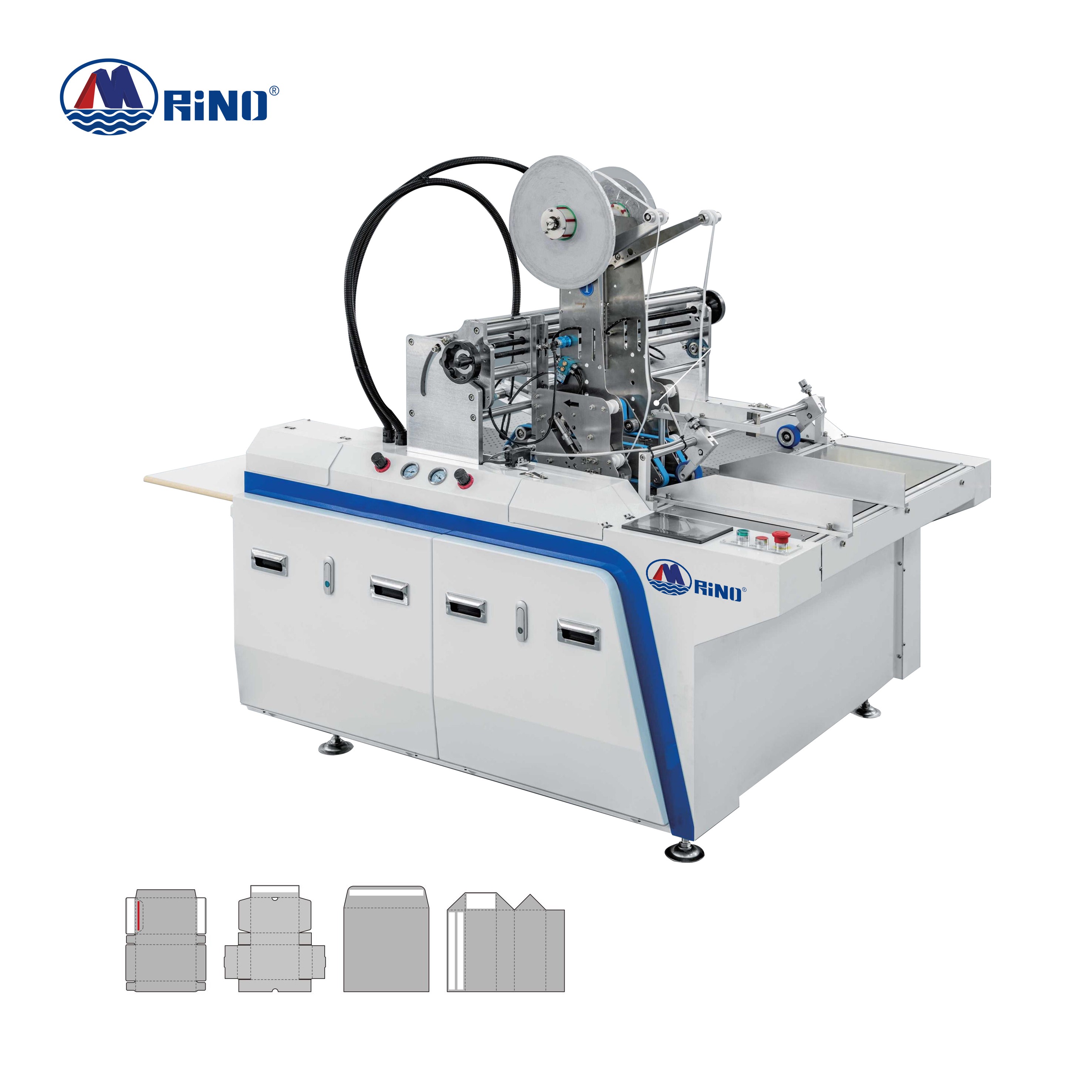 Máquina semiautomática para el pegado de cinta adhesiva de doble cara