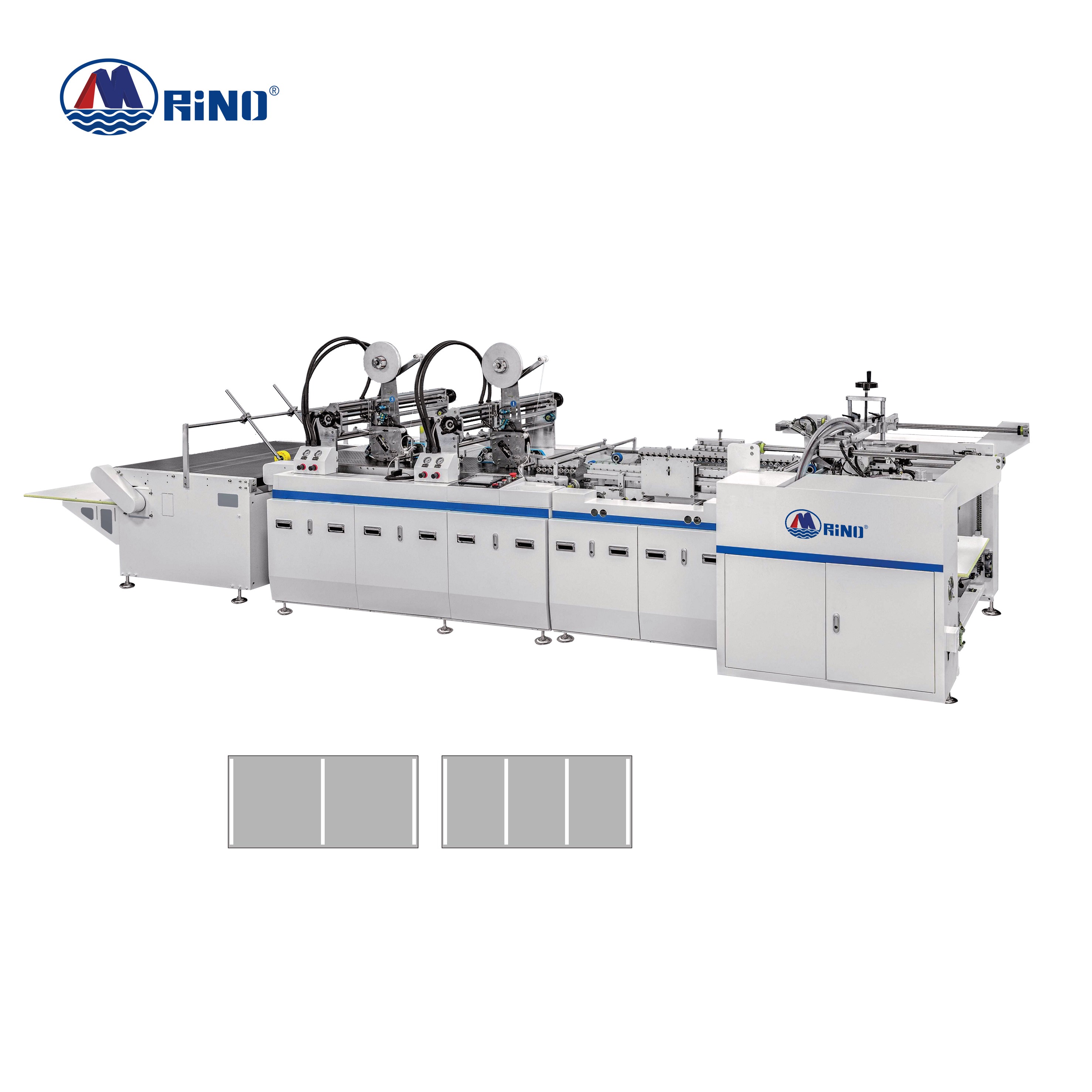 Máquina de cinta de doble cara con alimentador totalmente automático