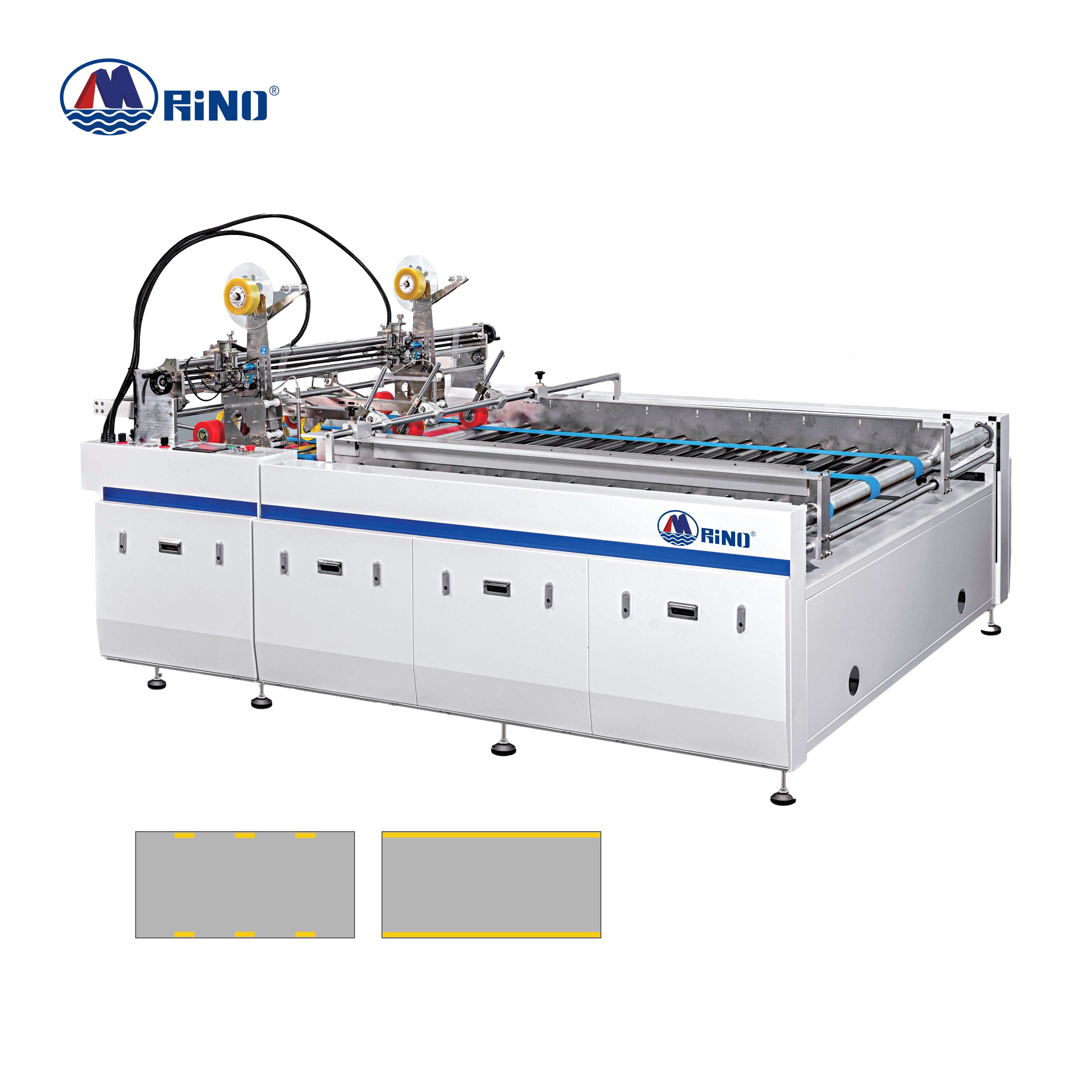 Máquina automática para pegar cinta adhesiva transparente en cajas de cartón