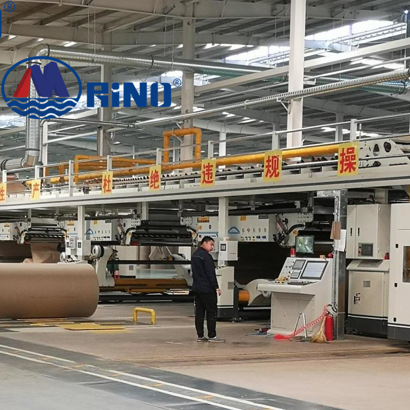 Línea de producción de cartón ondulado de 5 capas totalmente automática Línea de producción de cartón ondulado de 5 capas totalmente automática