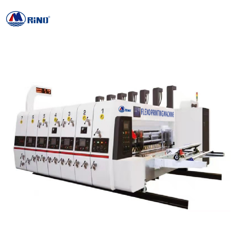 Máquina de impresión flexográfica de dos colores con troqueladora y apilador Máquina de impresión flexográfica de dos colores con troqueladora y apilador