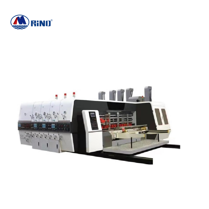 Máquina troqueladora de alta velocidad de alimentación del borde de ataque de cuatro colores de impresión de barnizado y secado de ranurado Máquina troqueladora de alta velocidad de alimentación del borde de ataque de cuatro colores de impresión de barnizado y secado de ranurado