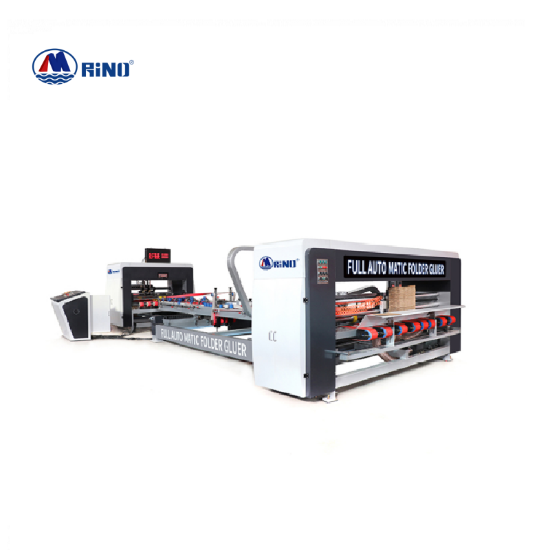 Máquina encoladora automática de cajas de cartón con flejadora de doble cabezal Máquina encoladora automática de cajas de cartón con flejadora de doble cabezal