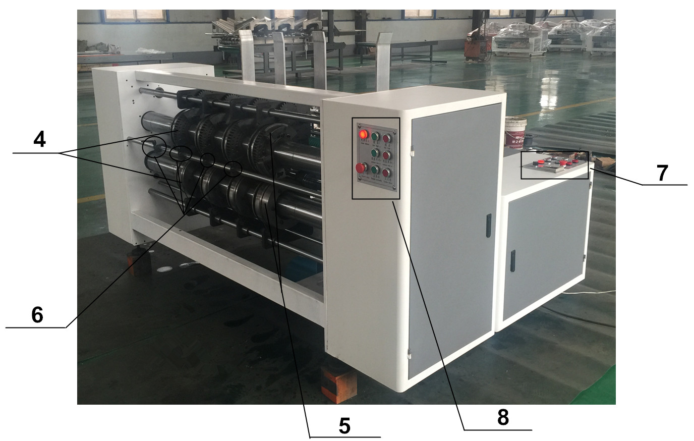 Máquina formadora de ranuras automática para cajas de cartón