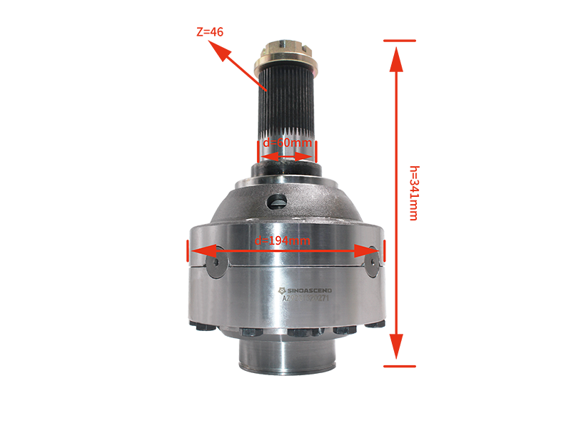 Дифференциал в сборе 46 зубьев с угловой гайкой 0271