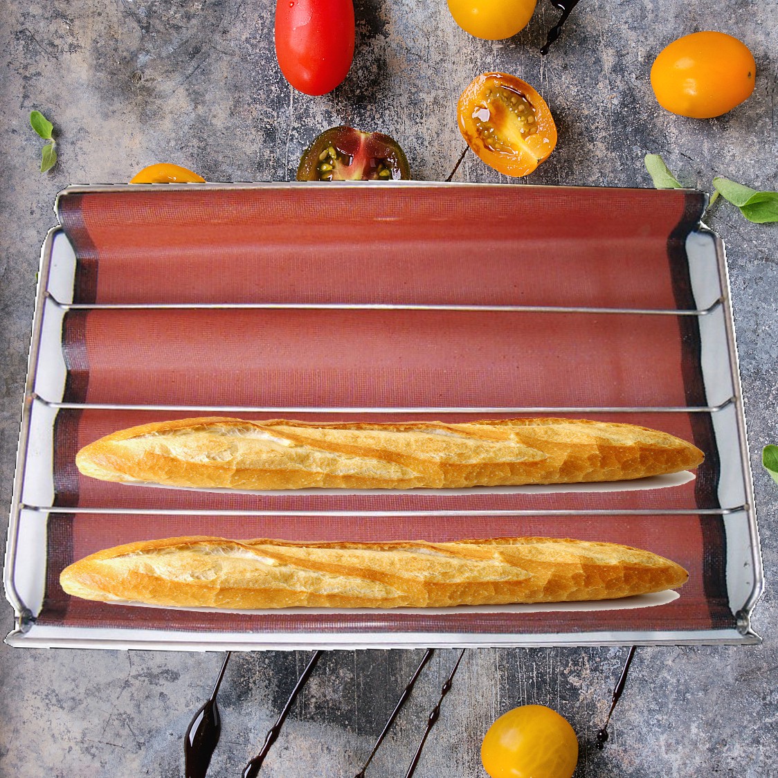 Silicone bread mold pads with perforated sides