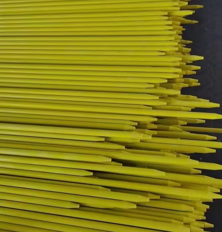 FRP黄色磨尖杆、直径10mm,16mm,20mm,  1.5米定长2024.6.19 (1)