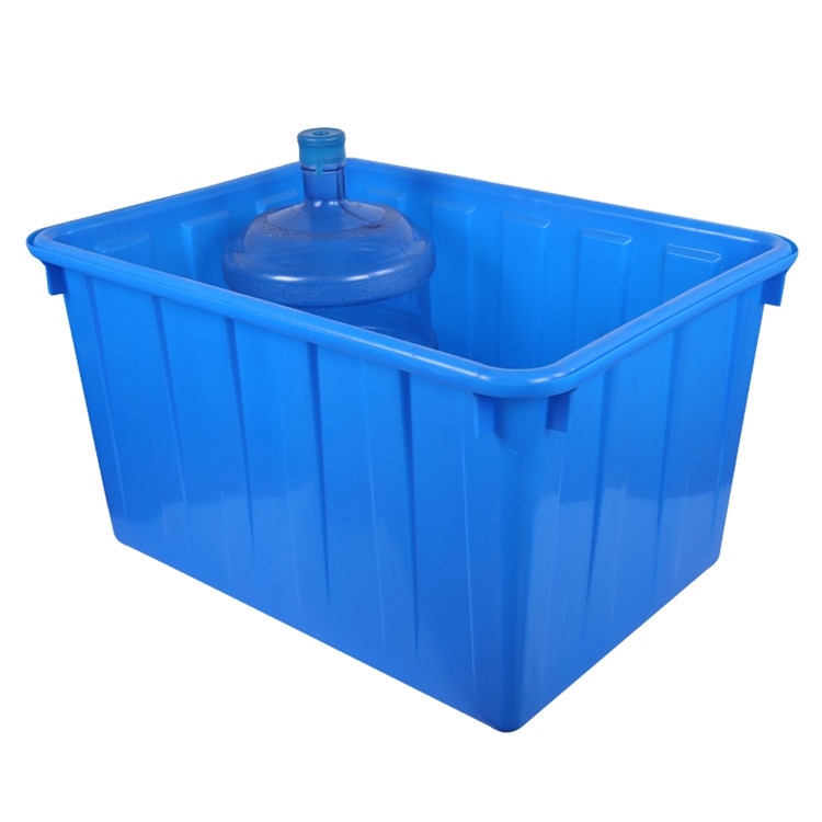 Blue FRP Water Tank Floating Plastic Wood Mixed Fishing Box