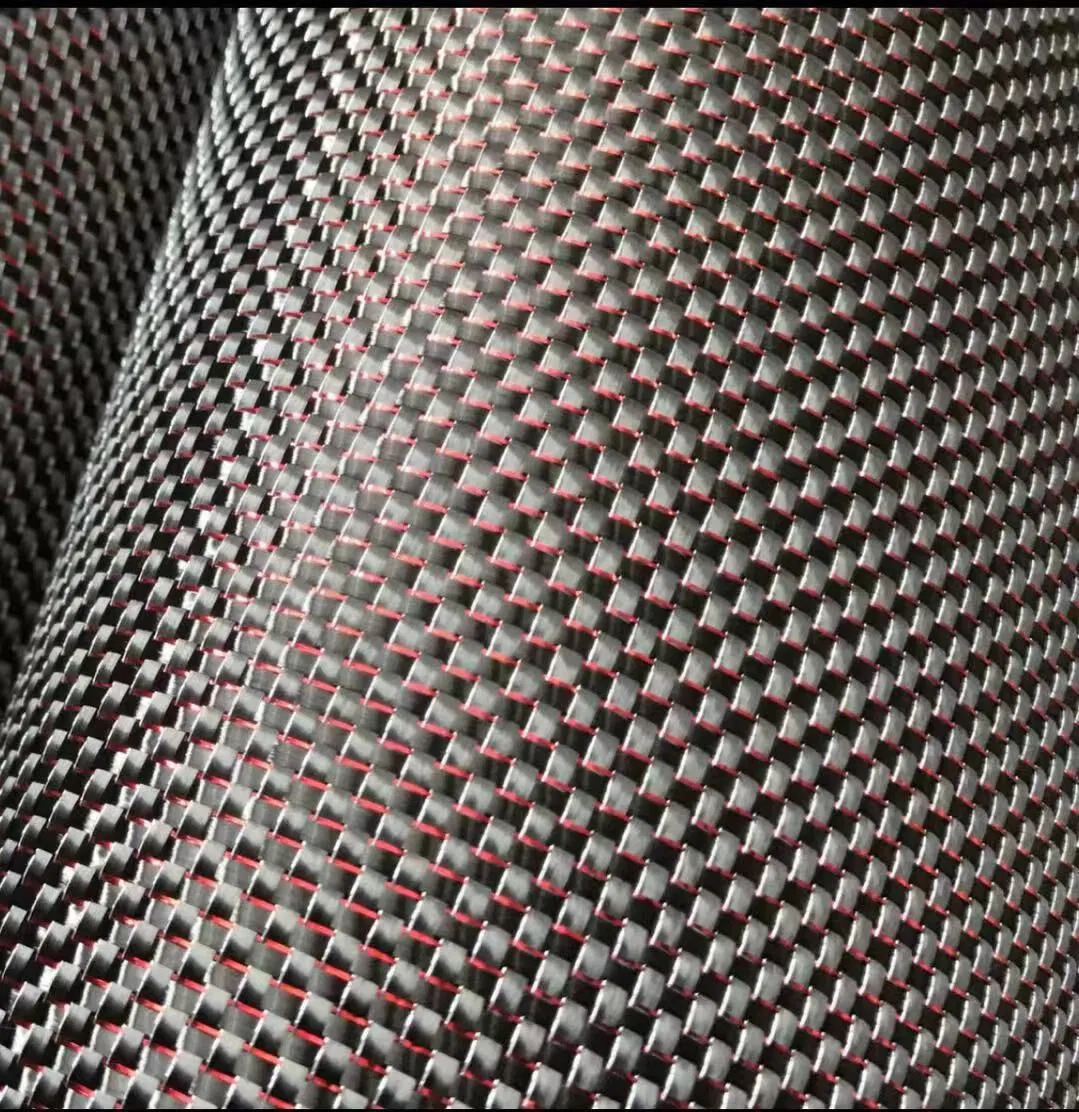 Carbon Fabric with Red/ Blue Fiber