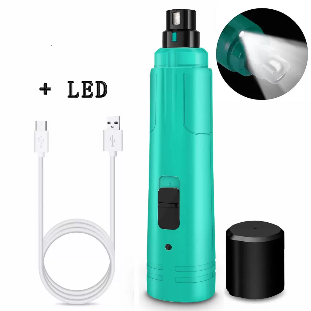Pet Grooming Product Pet Dog Nail Clippers Rechargeable Safe LED Pet Nail Polisher