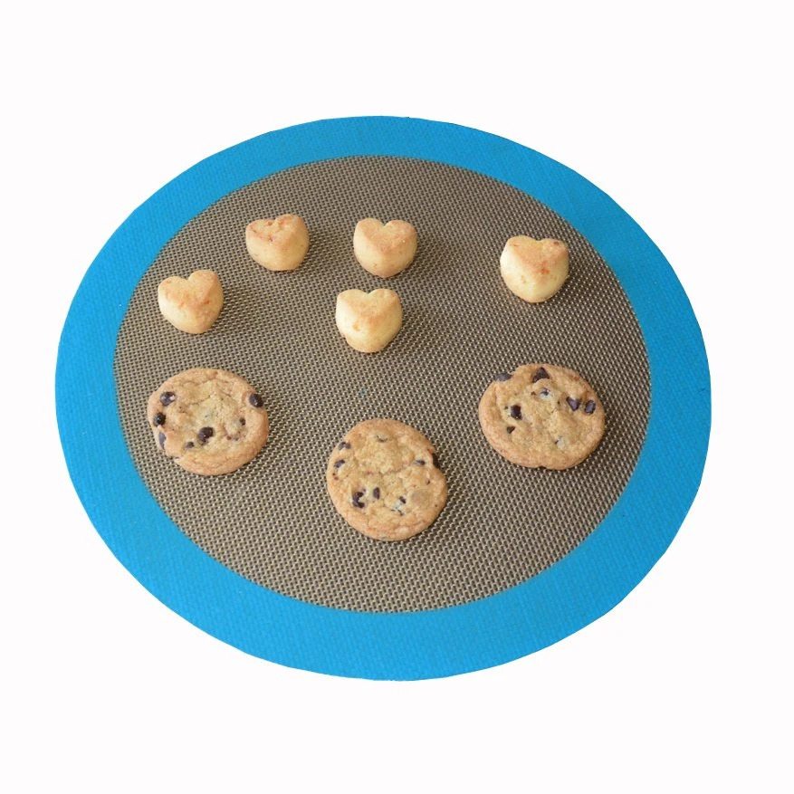 Round Silicone Baking Pizza Mat with Pattern and Mark