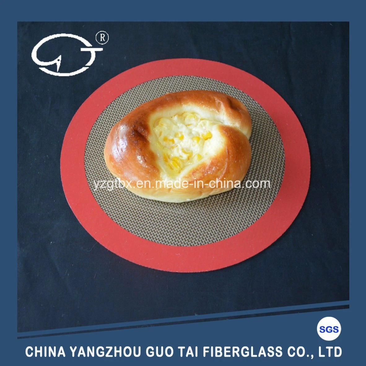 6′′ Inch Red Round Non-Stick Silicone Baking Mat
