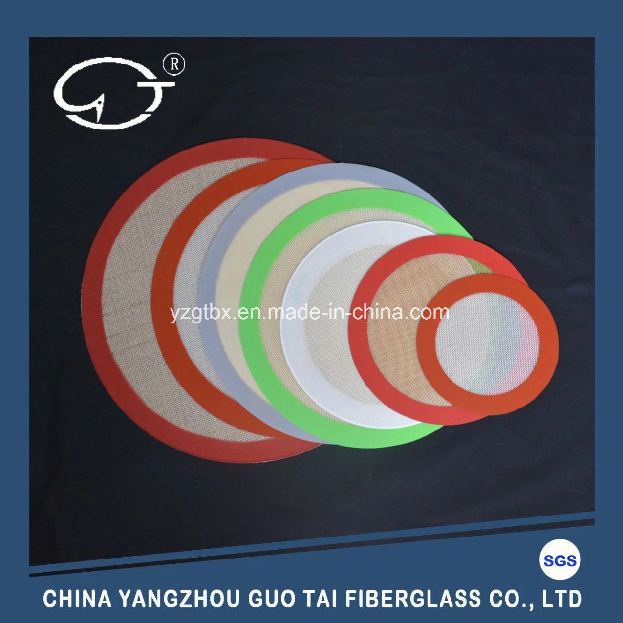 6′′ Inch Red Round Non-Stick Silicone Baking Mat