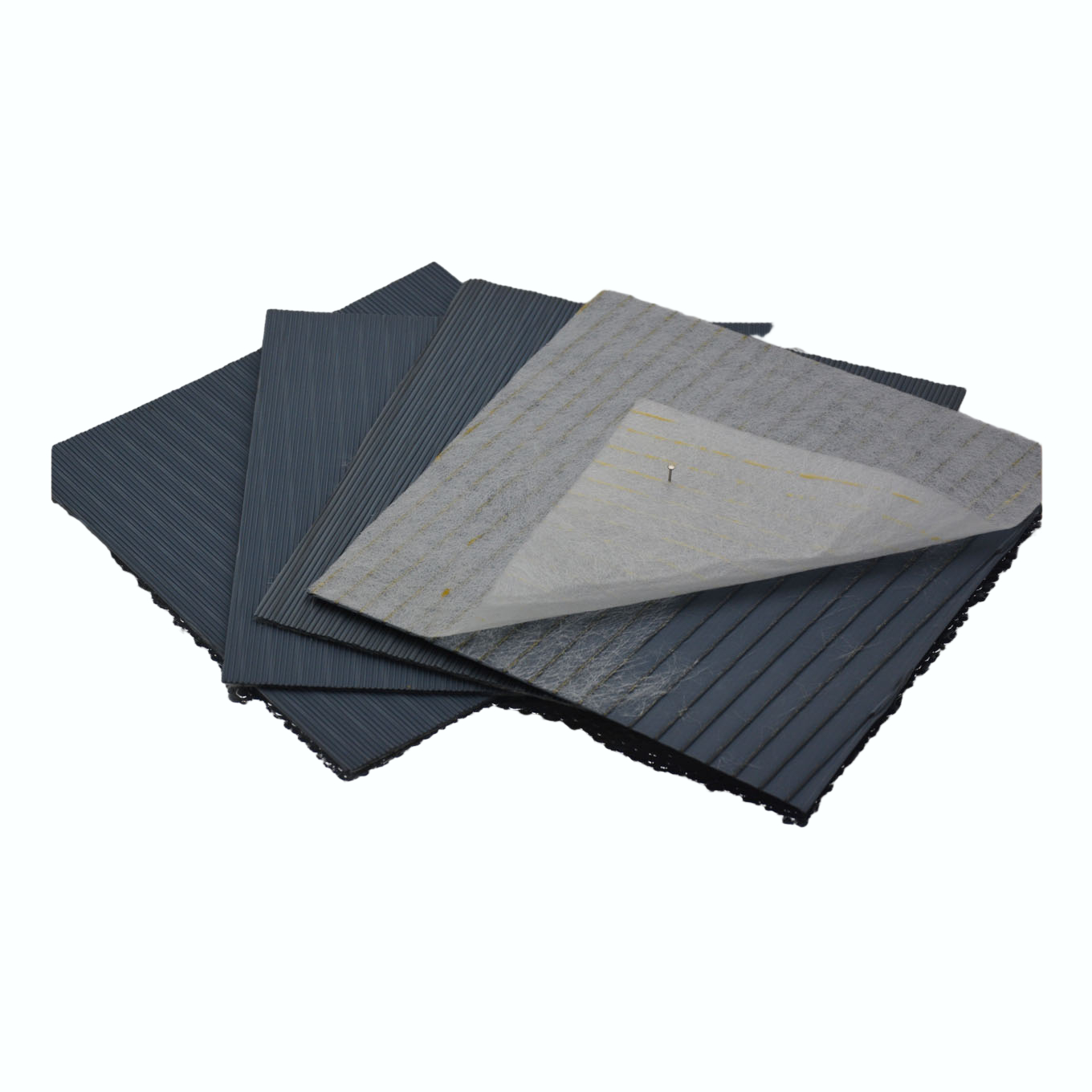 PE Slice Separator with Mat with Mini Rib on One Side and Twill Rib on The Other Side