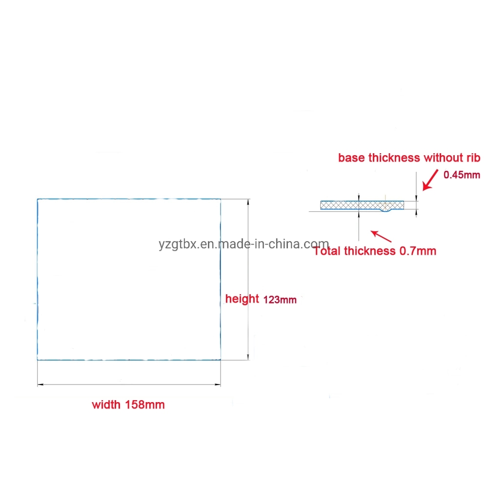 PVC Battery Separator 158X123X0.45X0.7mm