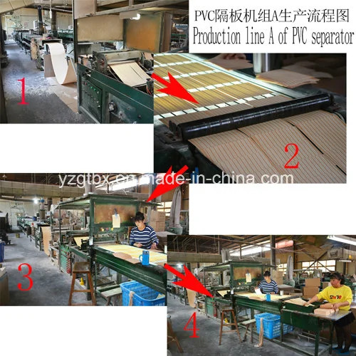 PVC Separator with Twill Rib on One Side and Mini Rib on The Other Side