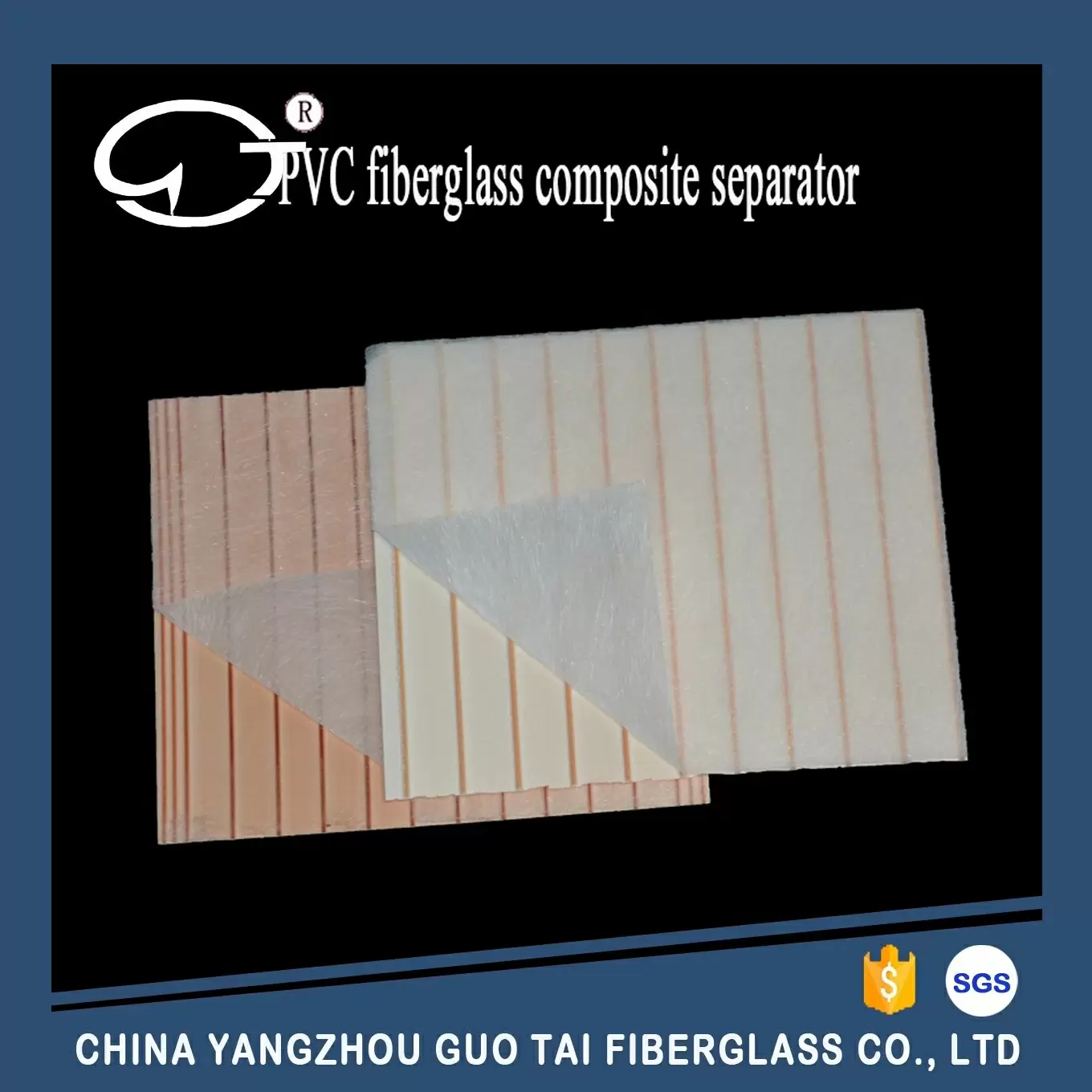 PVC Battery Separator with Glass Mat for Storage Battery