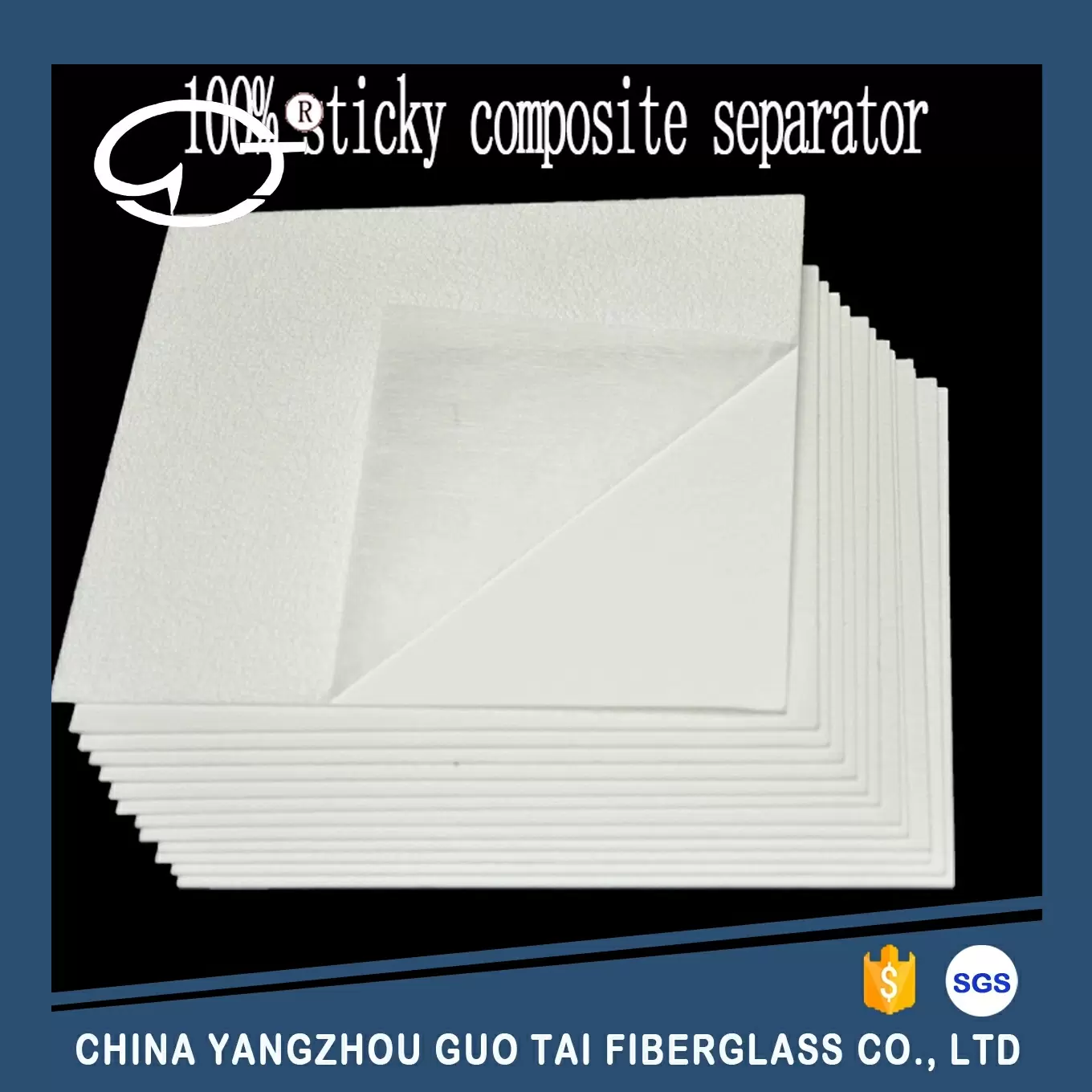 High Quality 100% Sticked Composite Fiberglass Battery Separator for Lead-Acid Battery