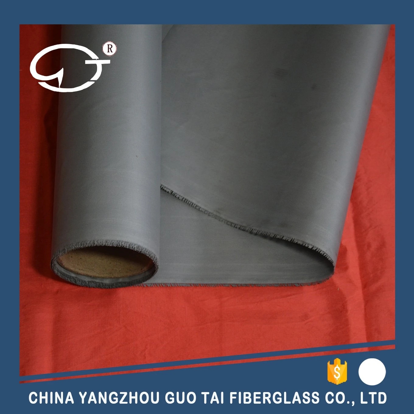 Fiberglass Fabric Coated PVC with Properties of Against Water and Fire