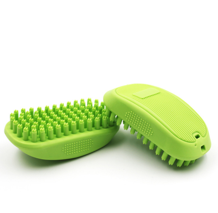 rubber dog grooming shampoo brush pet bath comb brush