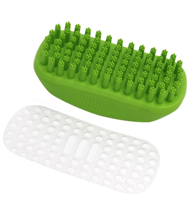 rubber dog grooming shampoo brush pet bath comb brush