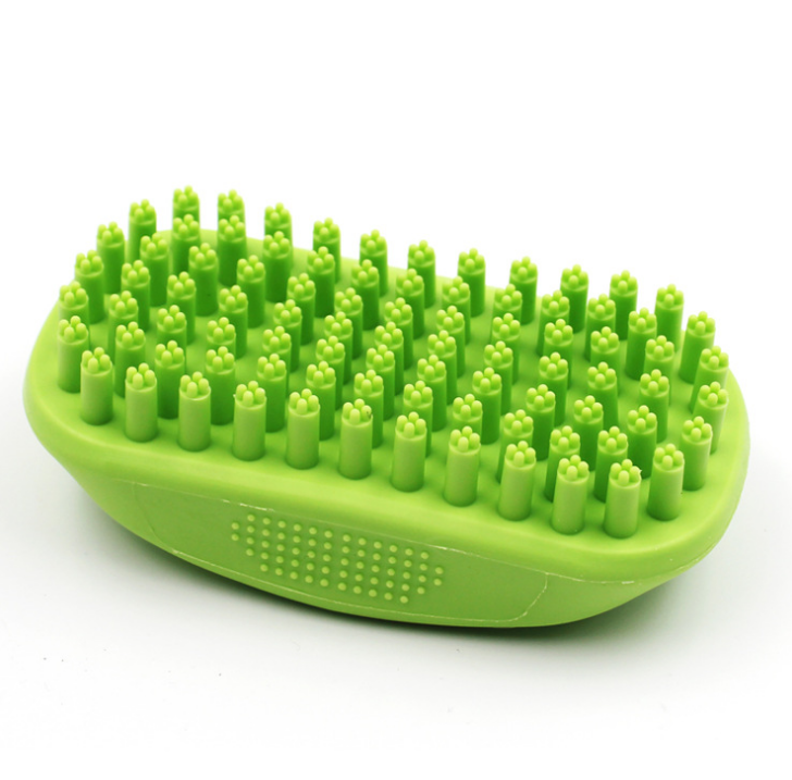 rubber dog grooming shampoo brush pet bath comb brush