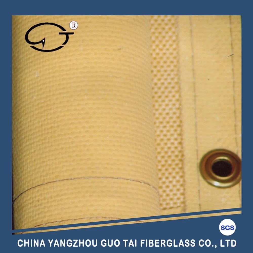 Iron Oxide Yellow Coated Yellow Fire Blanket with Copper Buckle