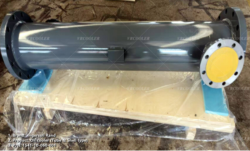 Ingersoll Rand Oil Cooler Tube & Shell Type PN 1541-10-060-001