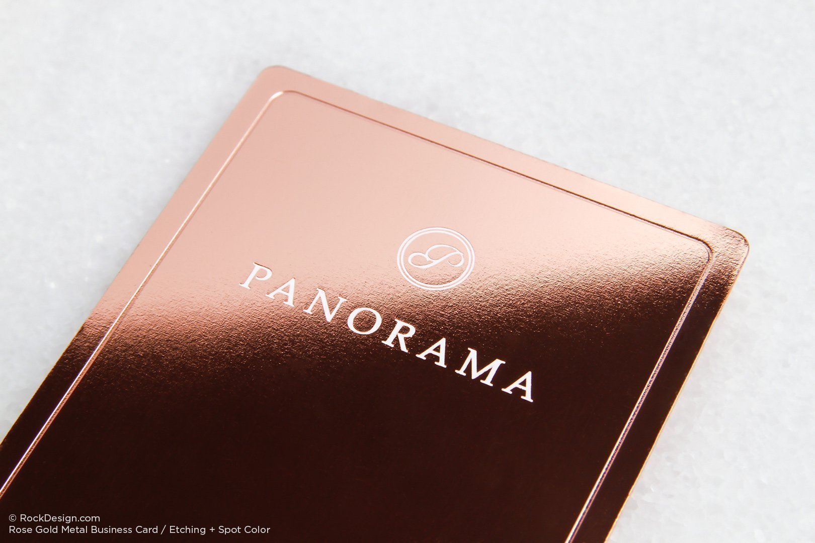 高档纸质名片烫玫瑰金凹印